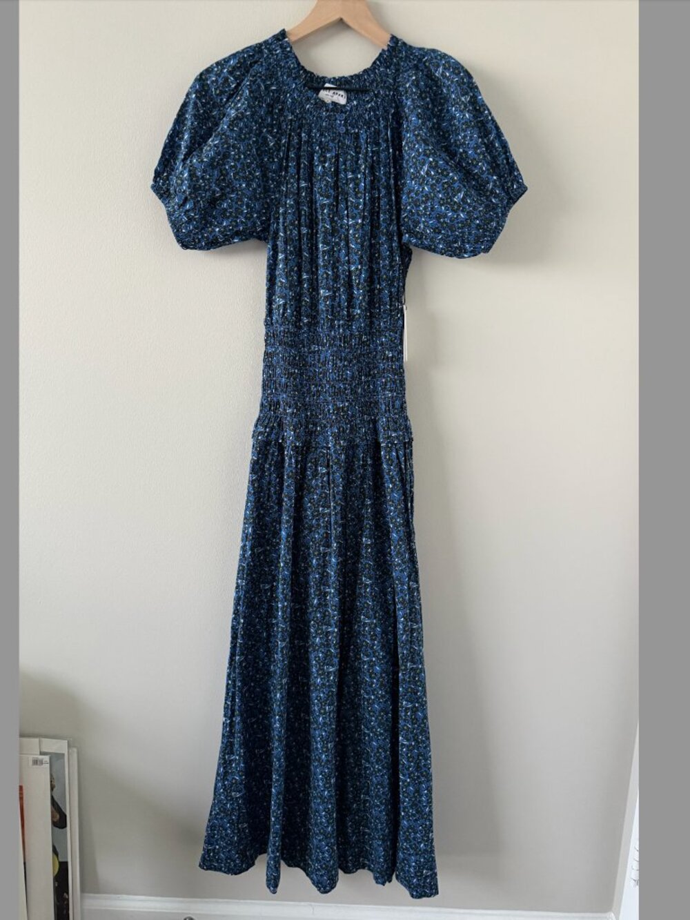 Apiece Apart Esparta Maxi Dress - Spagliato Floral Blue
